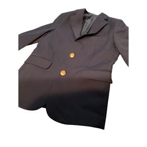Chaps Boys Navy Blue Blazer Gold Crest Buttons Size 8 Regular C821105 NWT